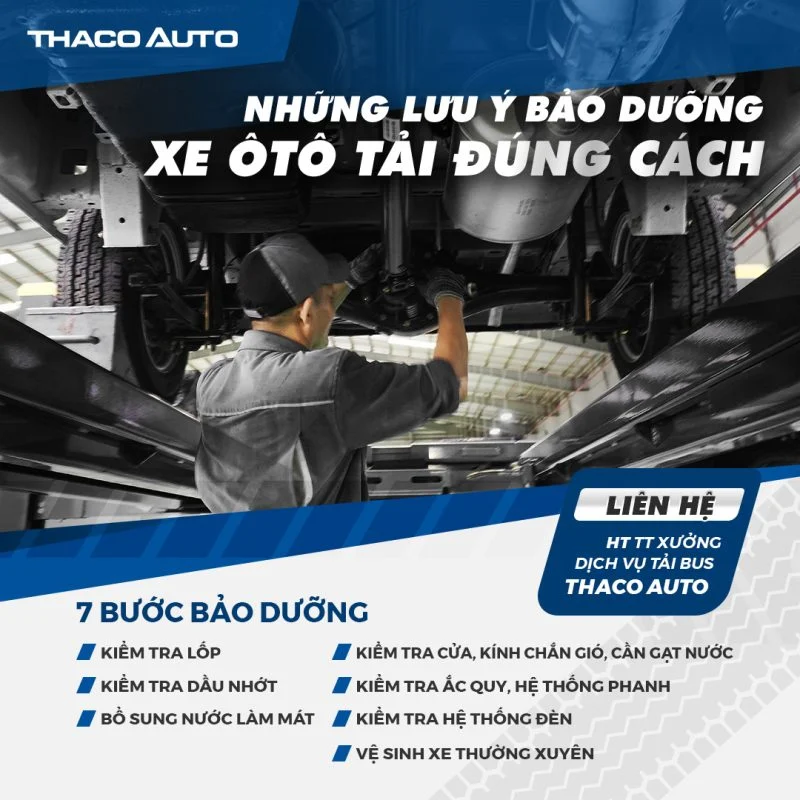 Bảo dưỡng xe tải Thaco đúng cách