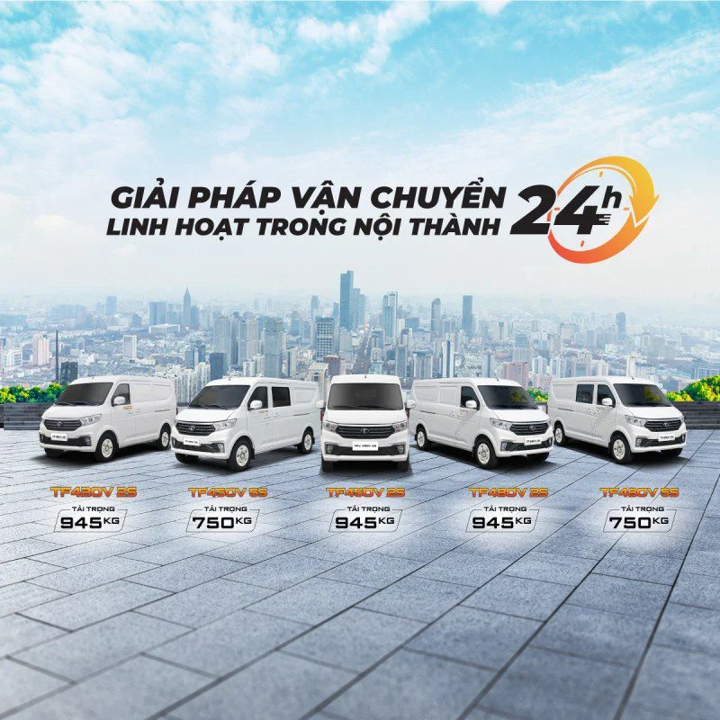Xe Tải VAN TF420V/TF450V/TF480V hoàn toàn mới