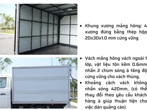 THACO FRONTIER TF220 | THÙNG KÍN | 980KG