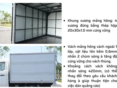 THACO FRONTIER TF220 | THÙNG KÍN | 980KG