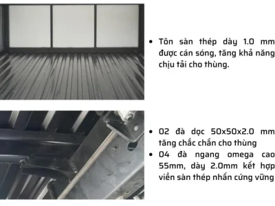 THACO FRONTIER TF220 | THÙNG KÍN | 980KG
