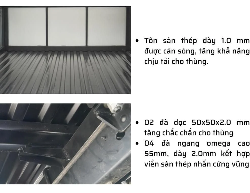 THACO FRONTIER TF220 | THÙNG KÍN | 980KG