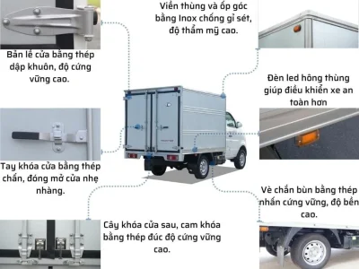 THACO FRONTIER TF220 | THÙNG KÍN | 980KG