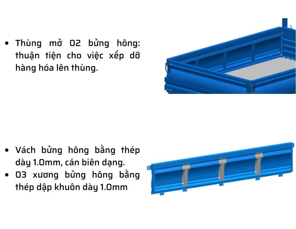 THACO FRONTIER TF220 | THÙNG LỬNG | 990KG THACO FRONTIER TF220 | THÙNG LỬNG | 990KG