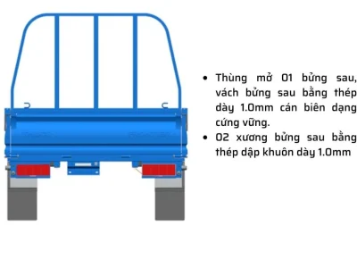 THACO FRONTIER TF220 | THÙNG LỬNG | 990KG