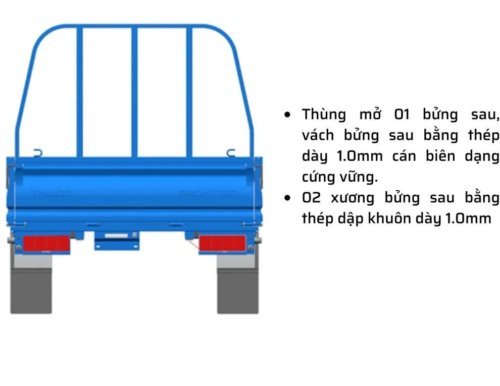 THACO FRONTIER TF220 | THÙNG LỬNG | 990KG