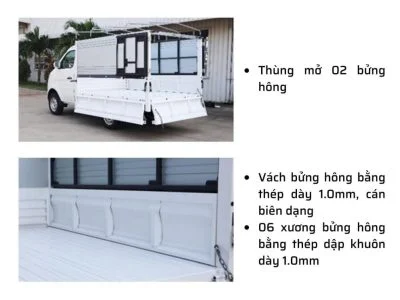 Xe tải 1 tấn Thaco Frontier TF220 thùng mui bạt