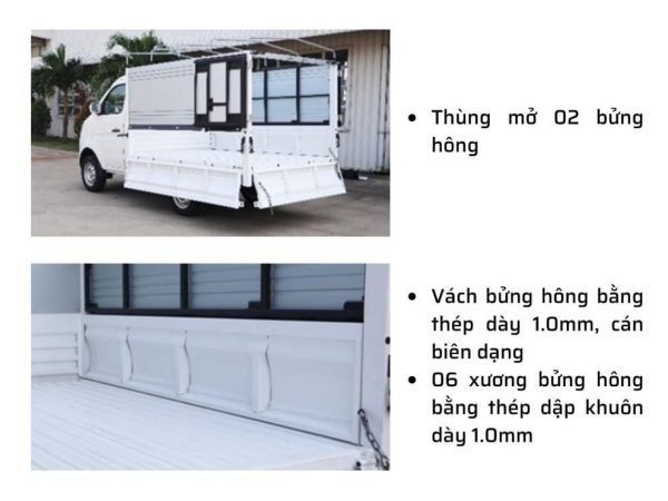 Xe tải 1 tấn Thaco Frontier TF220 thùng mui bạt