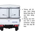 Xe tải 1 tấn Thaco Frontier TF220 thùng mui bạt