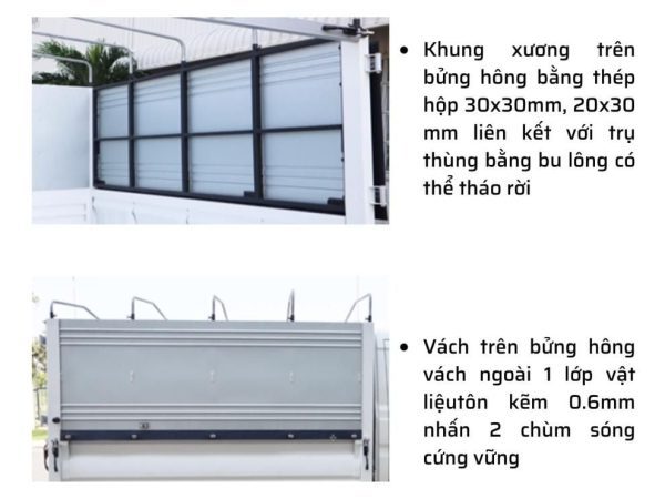 Xe tải 1 tấn Thaco Frontier TF220 thùng mui bạt