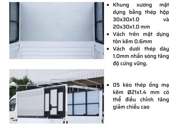 Xe tải 1 tấn Thaco Frontier TF220 thùng mui bạt
